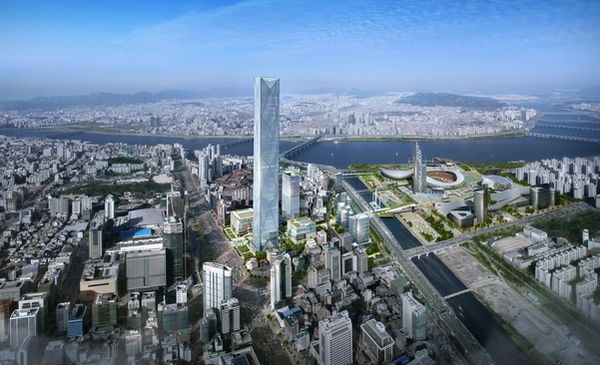 현대차그룹이 계획했던 105층 규모의 서울 삼성동 GBC 조감도. 사진=강남구청 제공