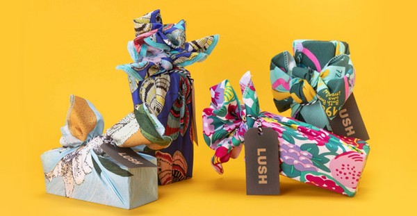 러쉬의 '낫 랩' 천 포장재 _ 러쉬 제공