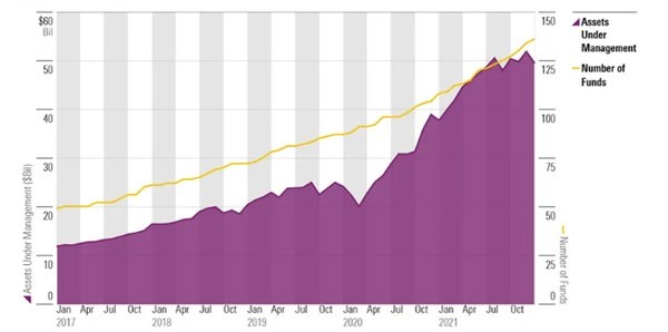 출처: 모닝스타, 2022년 1월 31일 현재