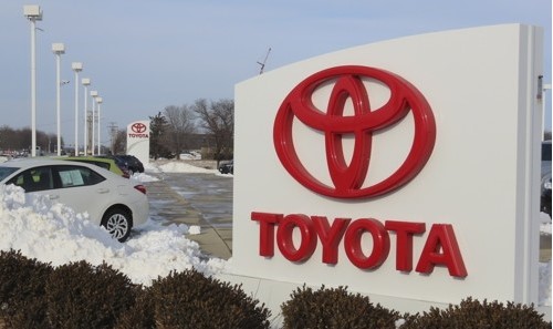 2022년 1월 4일(현지시간) 미국 일리노이주 앨곤퀸에 있는 일본 자동차회사 도요타의 판매 대리점 모습. EPA=연합뉴스 