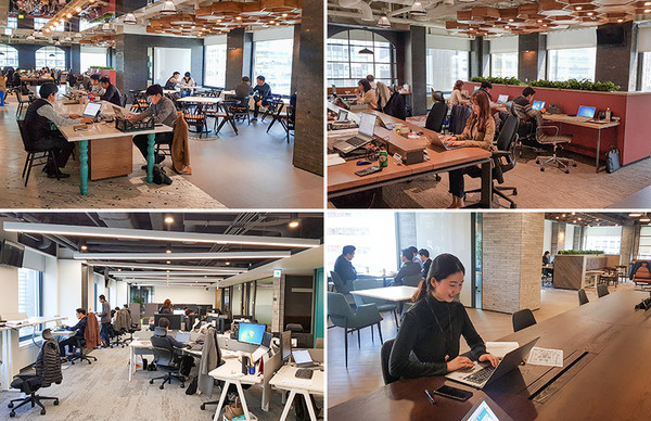 SK의 공유오피스에서 근무하는 SK 계열 임직원들. 사진=SK이노베이션