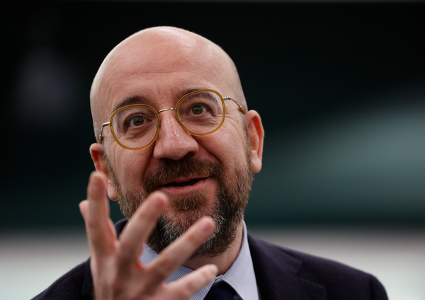 샤를 미셸 EU 이사회 상임의장이 18일(현지시간) 유럽의회에서 발언하고 있다. 사진= EPA 연합뉴스