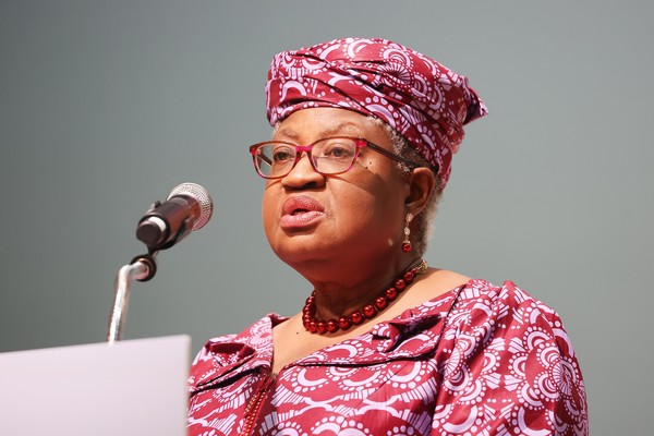 응고지 오콘조이웨알라 세계무역기구(WTO) 사무총장이 23일 서울 대한상공회의소에서 '세계화의 재정의: 변화하는 세계 속 한국의 역할'을 주제로 강연하고 있다. 사진=연합뉴스