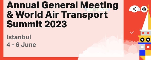 제79회 IATA 연차총회 안내문. 사진=연합뉴스([IATA 홈페이지 캡처]
