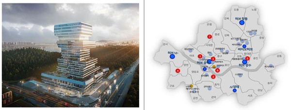 서울 유니콘 창업허브와 서울형 공유 오피스. 사진=서울시 제공