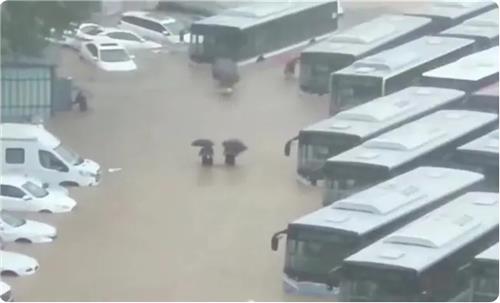 중국 베이징 폭우 피해 현장. 사진=연합뉴스(웨이보 캡처)