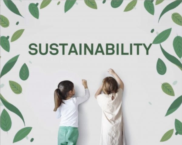 한 글로벌 기업의 지속가능성보고서 표지.