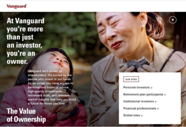 뱅가드자산운용의 홈페이지.  사진=연합뉴스