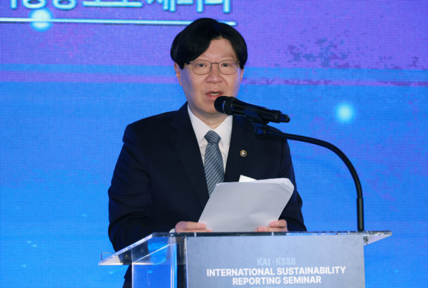 김소영 금융위원회 부위원장이 31일 열린 KRX ESG 포럼에서 발언하고 있다. 사진=연합뉴스