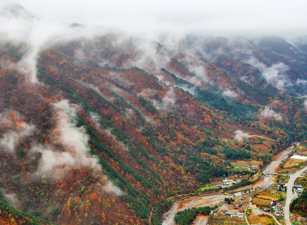 백두대간의 아름다운 가을 풍경. 사진=연합뉴스