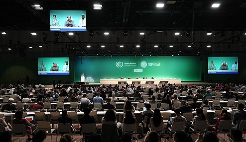 제28차 유엔기후변화협약 당사국 총회(COP28) 회의장. AP=연합