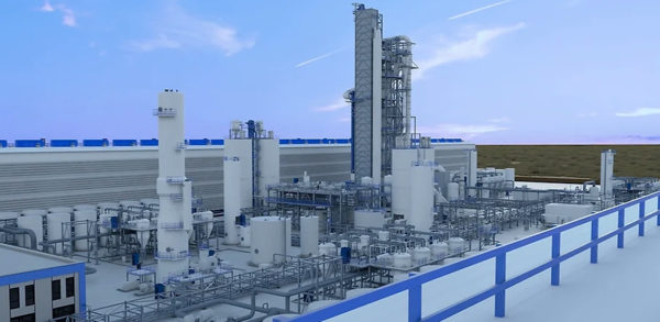 옥시덴탈의 자회사 '원포인트파이브'의 탄소포집 플랜트 '스트라토스'의 예상 모습. 사진=원포인트파이브 제공