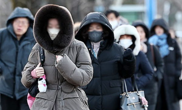 매서운한파가 이어지는 지난달 24일 오전 정부과천청사 인근에서 시민들이 두터운 외투를 입고 이동하고 있다. 사진=연합뉴스
