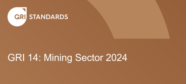 GRI가 공개한 광업 부문의 지속가능성 공시 기준. GRI 보고서 캡쳐