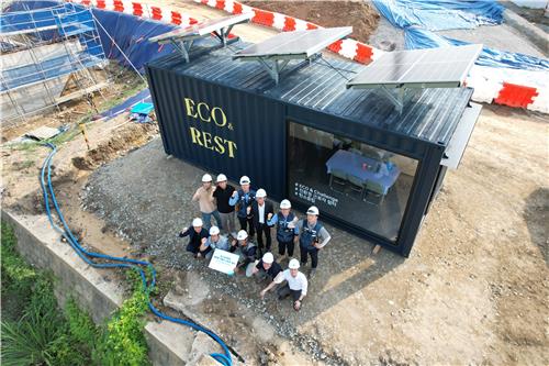 포스코이앤씨의 이동식 친환경 근로자 쉼터 모습. (제공=포스코이앤씨)