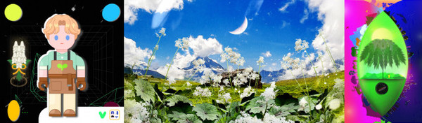 ‘시드볼트 NFT 컬렉션’ 식물 NFT 이미지들. 왼쪽부터 세뿔투구꽃(모어킹), 개병풍(NAKTA(낙타)), 우산나물(김일동). (제공=환경재단)