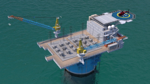 KRISO ‘해상 부유식 SMR 발전플랫폼’ 개념도 (제공=KRISO)