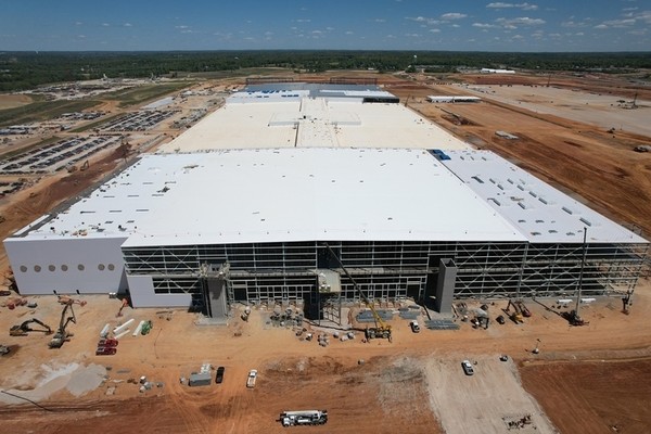 전기차 배터리 업체 SK온이 미국 자동차 회사 포드와 설립한 합작사(JV) 블루오벌SK가 짓고 있는 미국 캔터키주 1공장 전경. 사진=SK온