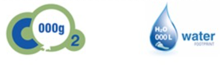 국제통용 발자국 인증제도의 탄소와 물 발자국 라벨. 산업부 제공