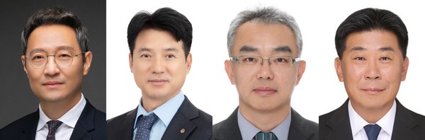 한화그룹이 29일 한화임팩트 투자·사업 부문을 비롯해 한화오션, 한화시스템, 한화에너지, 한화파워시스템, 한화모멘텀, 한화자산운용 등 7개 계열사의 대표이사 8명에 대한 내정 인사를 발표했다. 왼쪽부터 김종호 한화자산운용 대표이사 내정자, 류양식 한화모멘텀 대표이사 내정자, 문경원 한화임팩트/사업부문 대표이사 내정자, 이재규 한화에너지 대표이사 내정자. 사진=한화