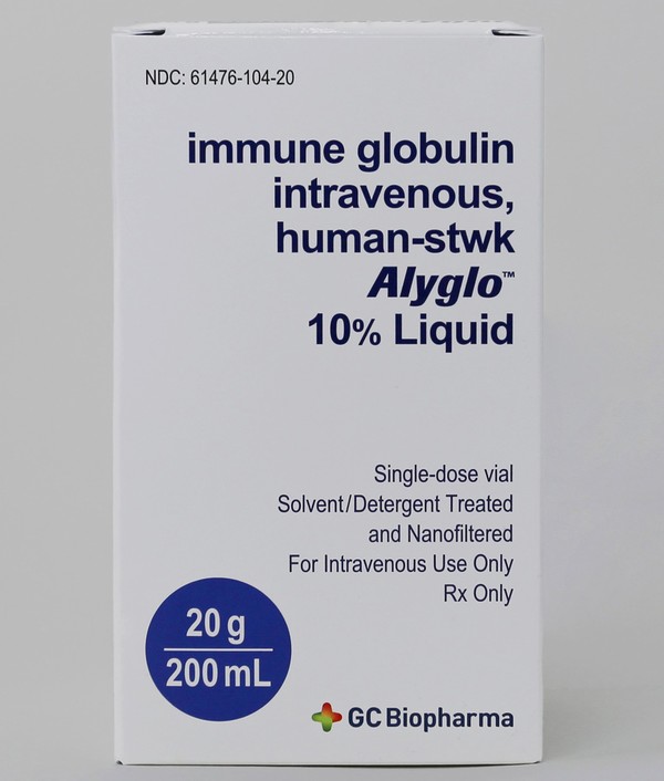 혈액제제 '알리글로'.   사진=GC녹십자