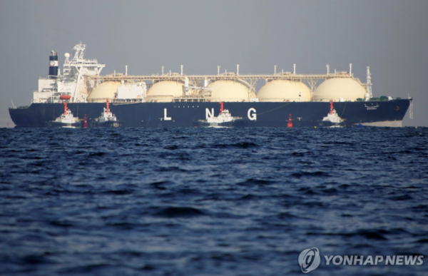 LNG 수송선의 모습. 사진=연합