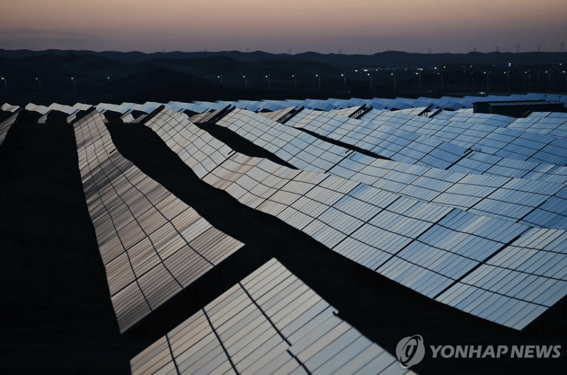 중국의 태양광 패널. 사진=연합