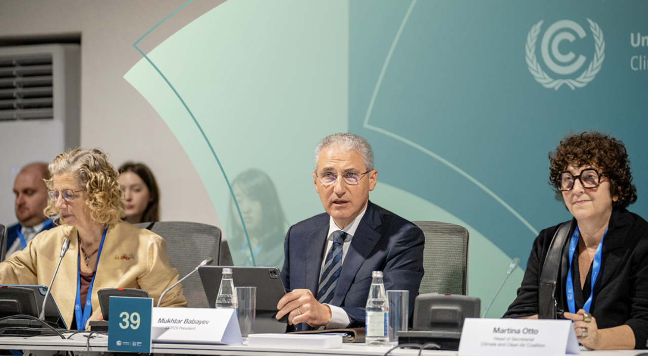 COP29가 열리는 아제르바이잔 바쿠에서 무크타르 바바예프 의장이 발언하는 모습. 사진=COP29 공식홈페이지