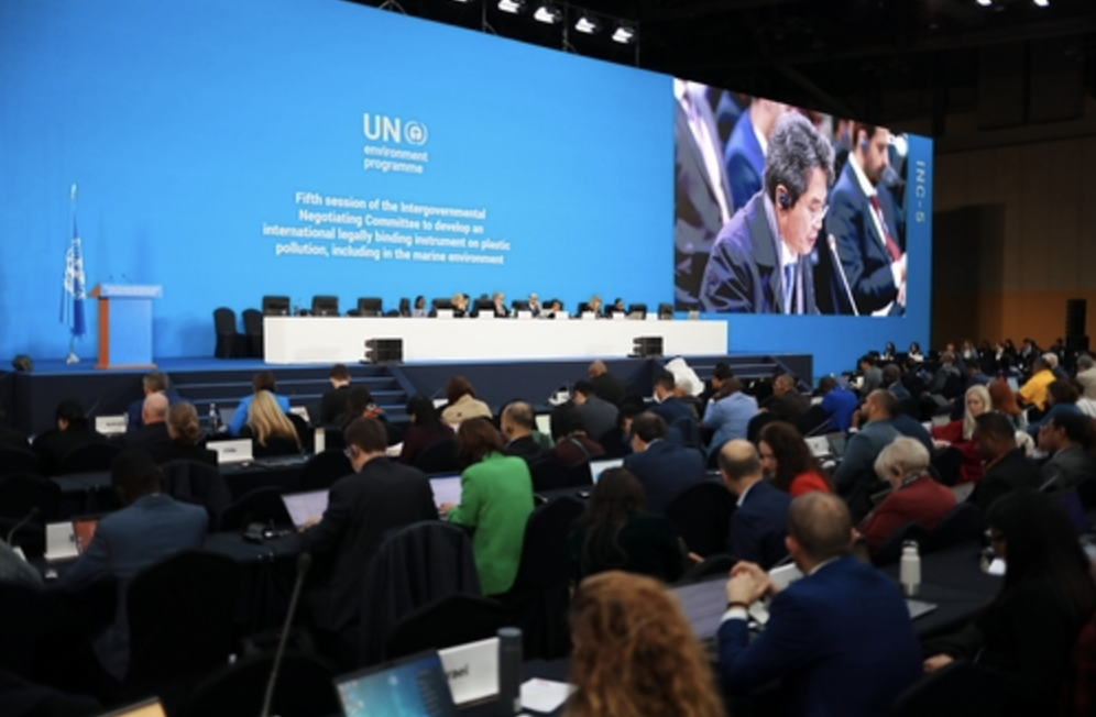 부산 벡스코에서 진행되고 있는 INC-5 회의의 모습. 사진=연합