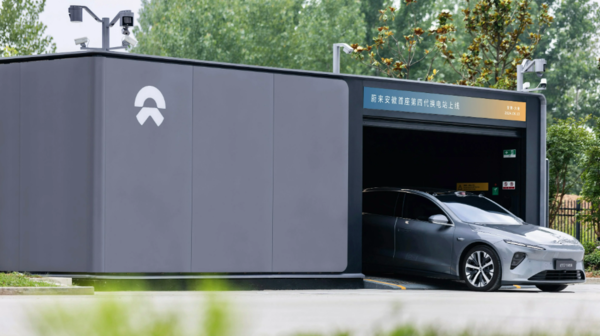 니오가 광저우에 설치한 배터리 교체소 모습. 사진=니오 홈페이지 갈무리  