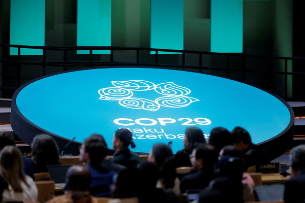 2024년 11월 24일 아제르바이잔 바쿠에서 열린 유엔기후변화협약 제29차 당사국총회(COP29) 폐막 본회의의 모습. 로이터=연합뉴스