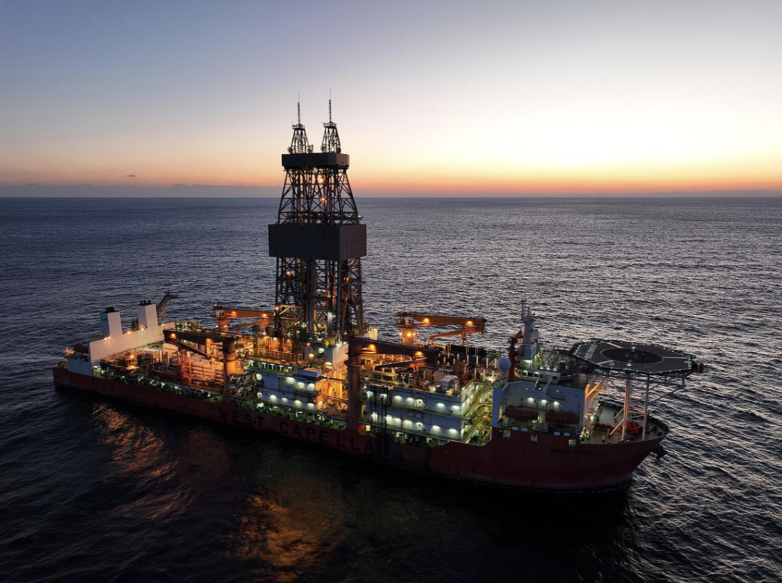 '대왕고래' 프로젝트 탐사시추를 진행하는 모습. 사진=한국석유공사