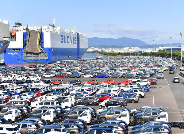 현대차 울산공장 수출선적부두.  사진=현대차그룹