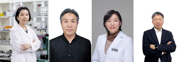 포스코청암상 수상자들. 왼쪽부터 박문정 포스텍 화학과 교수(과학상), 이철용 사단법인 캠프 대표(봉사상), 추혜인 살림의료복지사회적협동조합 살림의원 원장(봉사상), 김진동 레이크머티리얼즈 대표이사(기술상).   사진=포스코청암재단