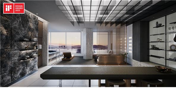 iF 디자인 어워드 본상을 받은 부산 블랑 써밋 74의 '45 워터스테이'.   사진=대우건설