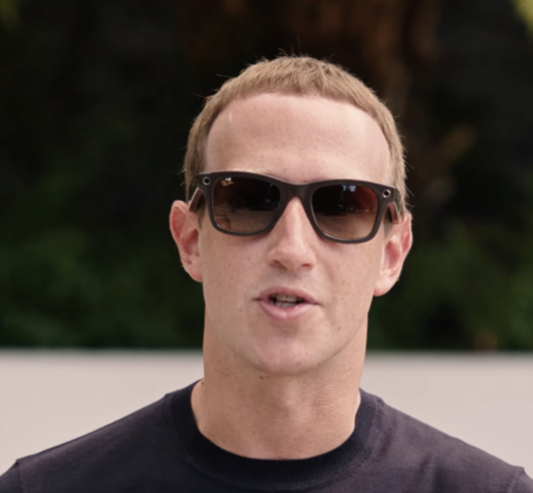 메타 레이밴 스마트 안경을 착용한 마크 저커버그 메타 CEO.  사진=메타