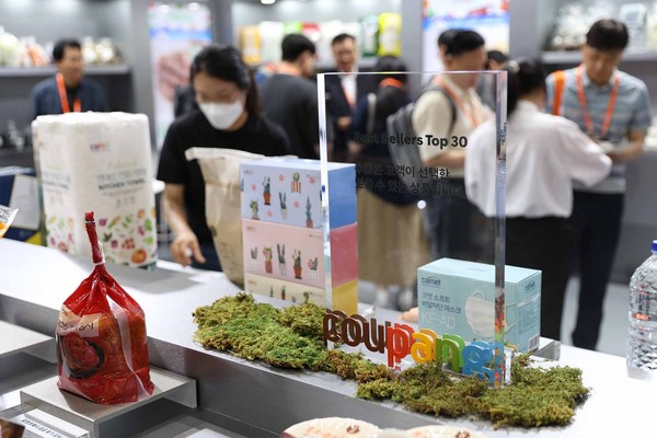 쿠팡 CPLB가 11일 중소 제조 파트너 30개사와 함께 서울 삼성동 코엑스에서 개최된 산업통상자원부가 주최하는 ‘2025 디지털 유통·물류대전’에 동반 참가하고 있다.   사진=쿠팡