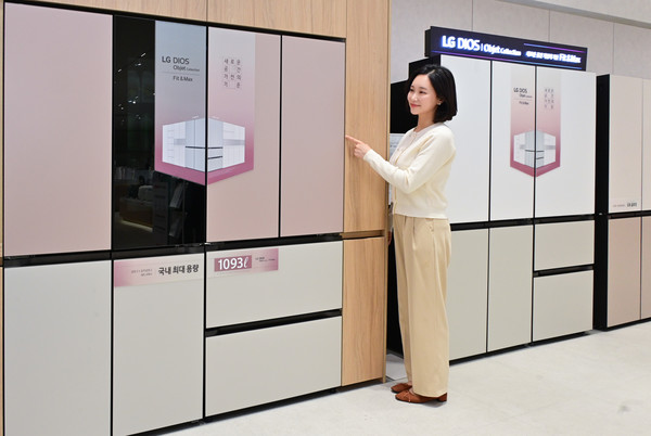 LG전자의 빌트인 스타일 냉장고 'LG 디오스 AI 오브제컬렉션 핏 앤 맥스'.    사진=LG전자