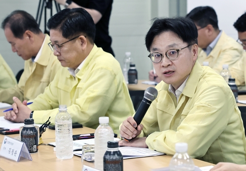 중대재해 예방 간담회 발언하는 김정관 산업통상자원부 장관. 산업부=연합뉴스