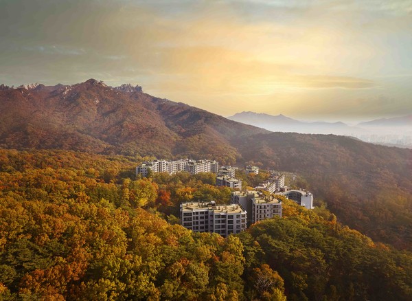 서울 북한산국립공원 자락에 자리 잡은 국내 대표 프리미엄 리조트 ‘파라스파라 서울’.  사진=한화호텔앤드리조트