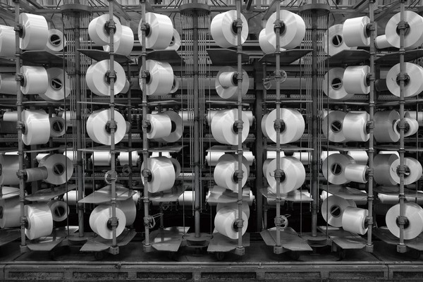 효성티앤씨 구미공장에서 생산되고 있는 친환경 섬유 리젠 폴리에스터.  사진=효성티앤씨